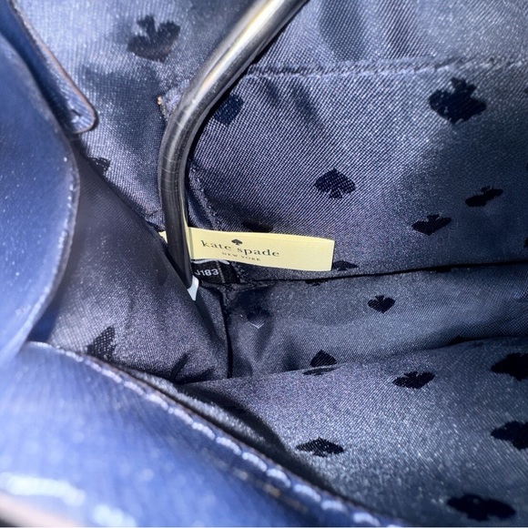 Kate Spade Navy & Green Crossbody | J183 | Gold Chain Strap | Like New - Picture 12 of 14